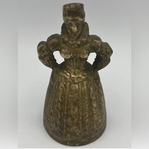 Mary Queen of Scots Vintage Solid Brass Bell Lady Legs Clapper 3” Tall